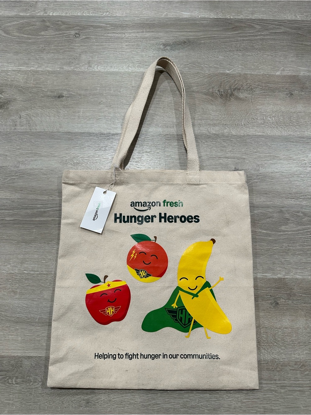CH186 NWT Amazon Fresh Tote Bag - Hunger Heroes